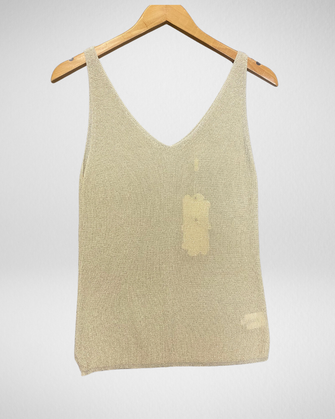 Basic mouwloos top I Goud