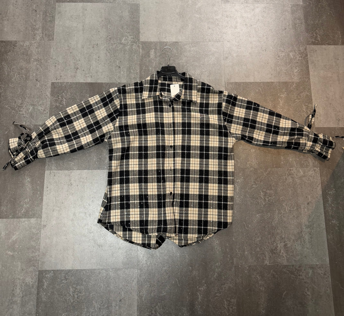 Blouse Ruit glitter Damy I Zwart