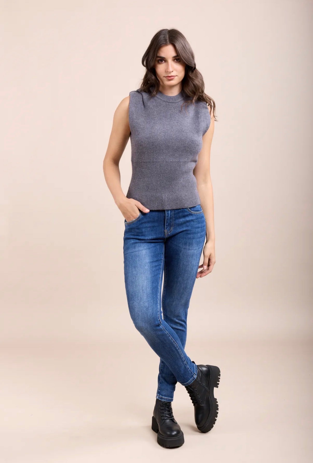 Toxik Jogg Jeans Push-up | Fall wash Blauw
