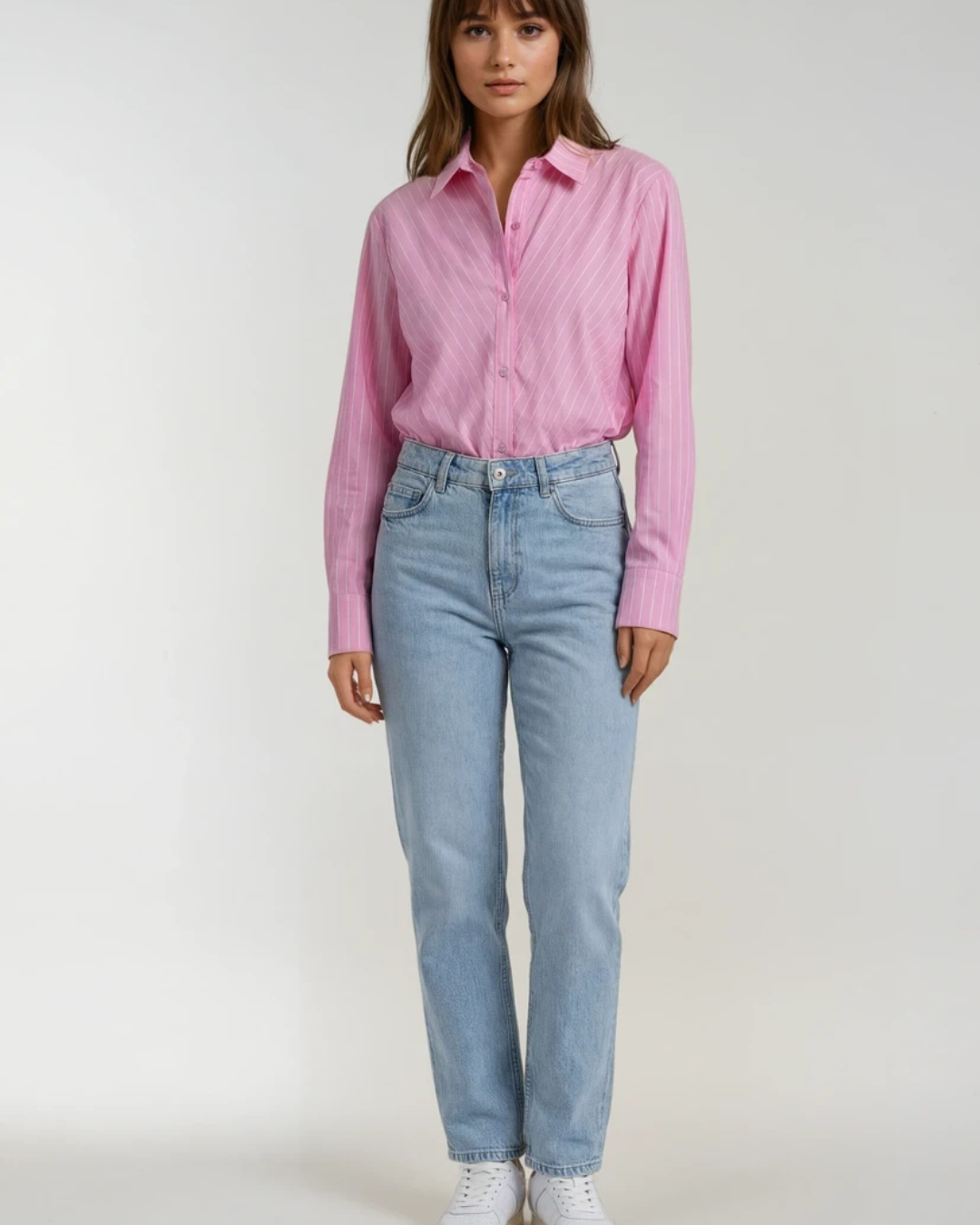 Blouse krijtstreep | Rose