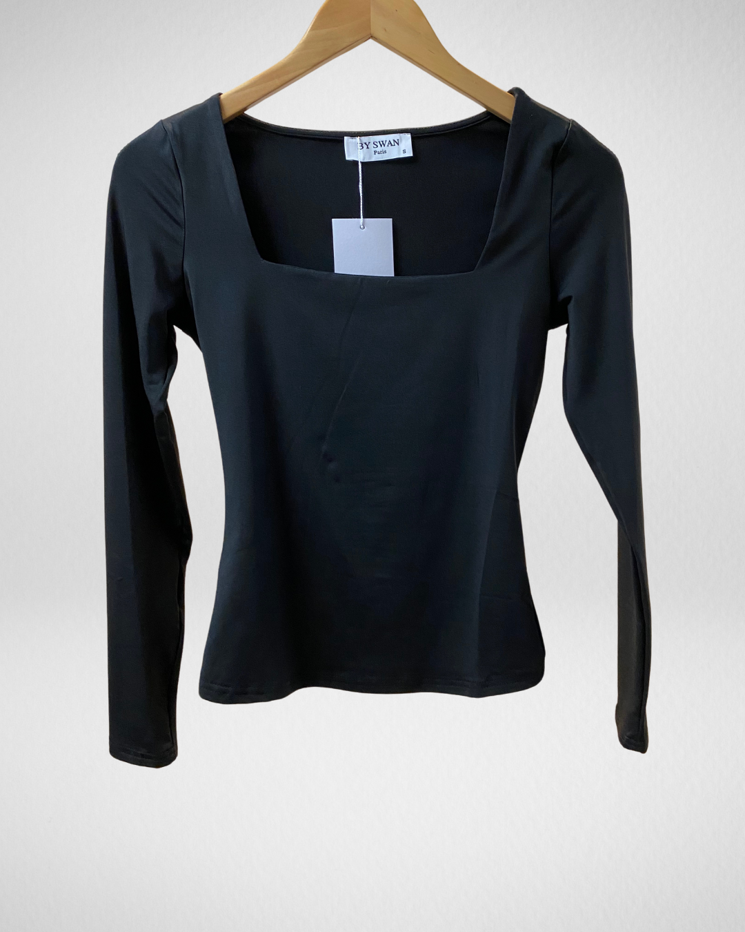 Vierkant Hals Top I Zwart