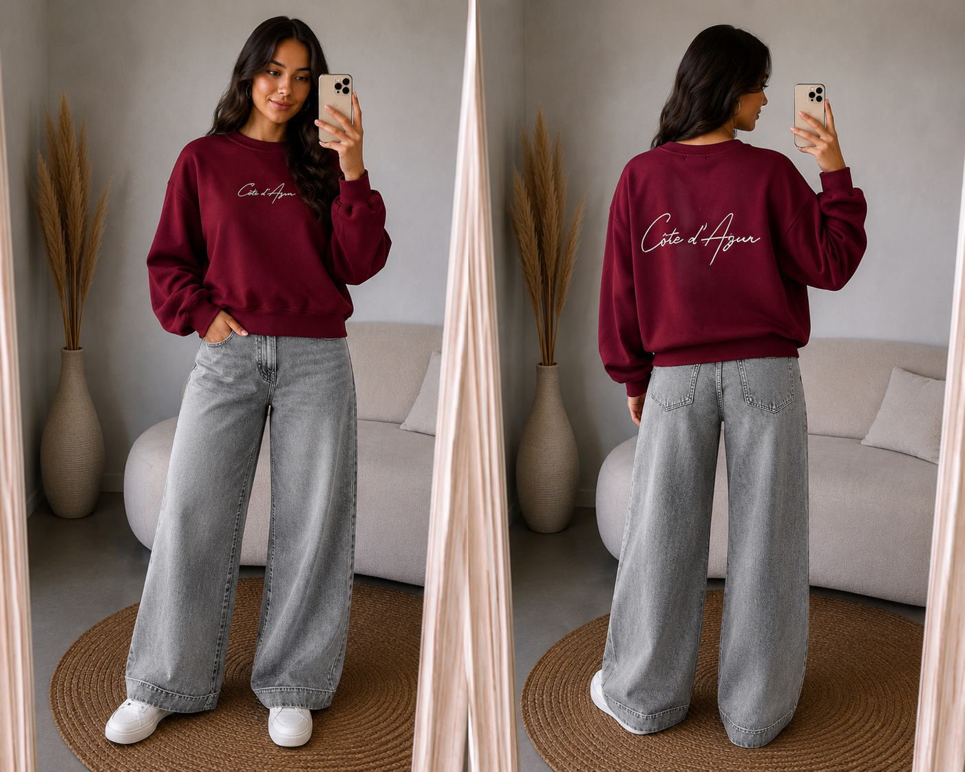 Sweater Cote d Azur I Bordeaux