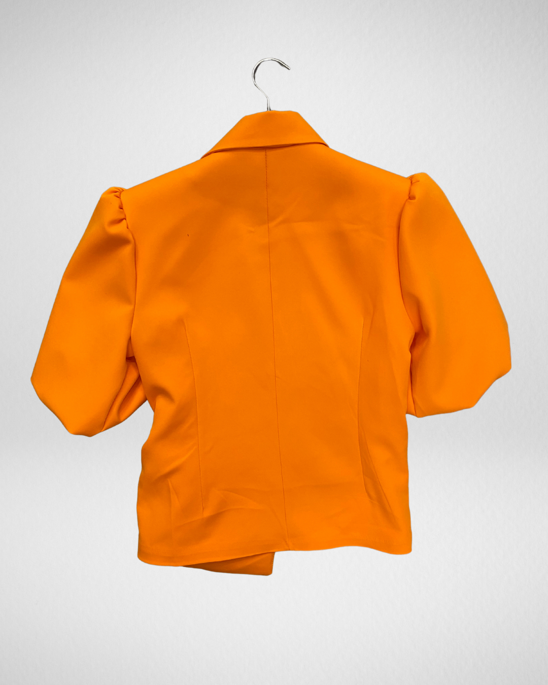 Blazer met strikje korte mouw I Oranje