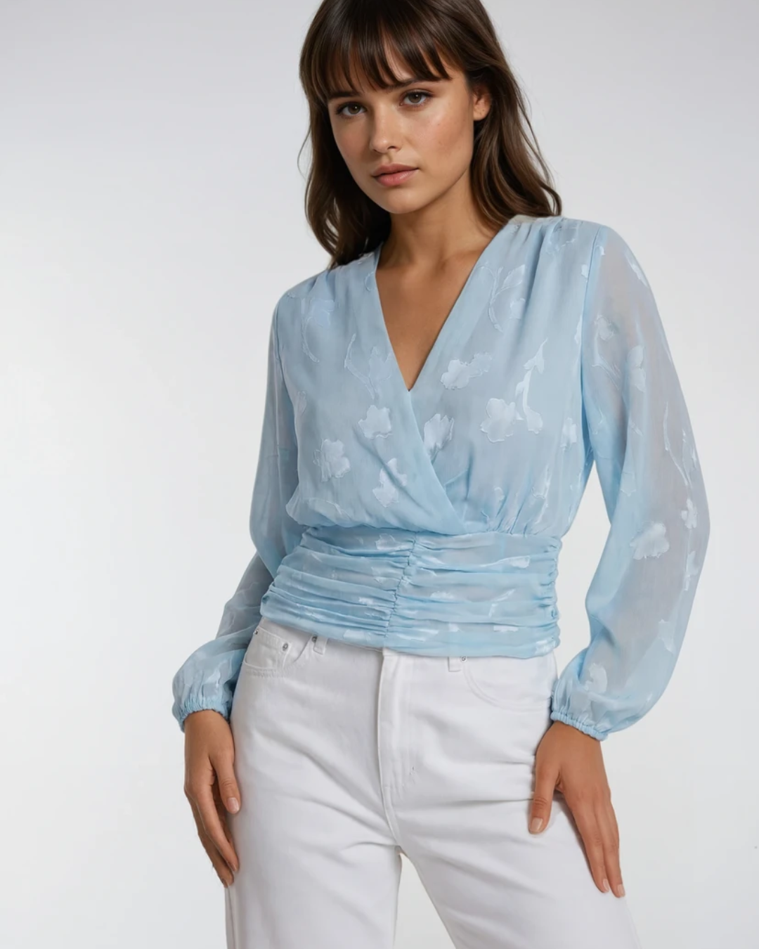 Blouse Top | Licht blauw