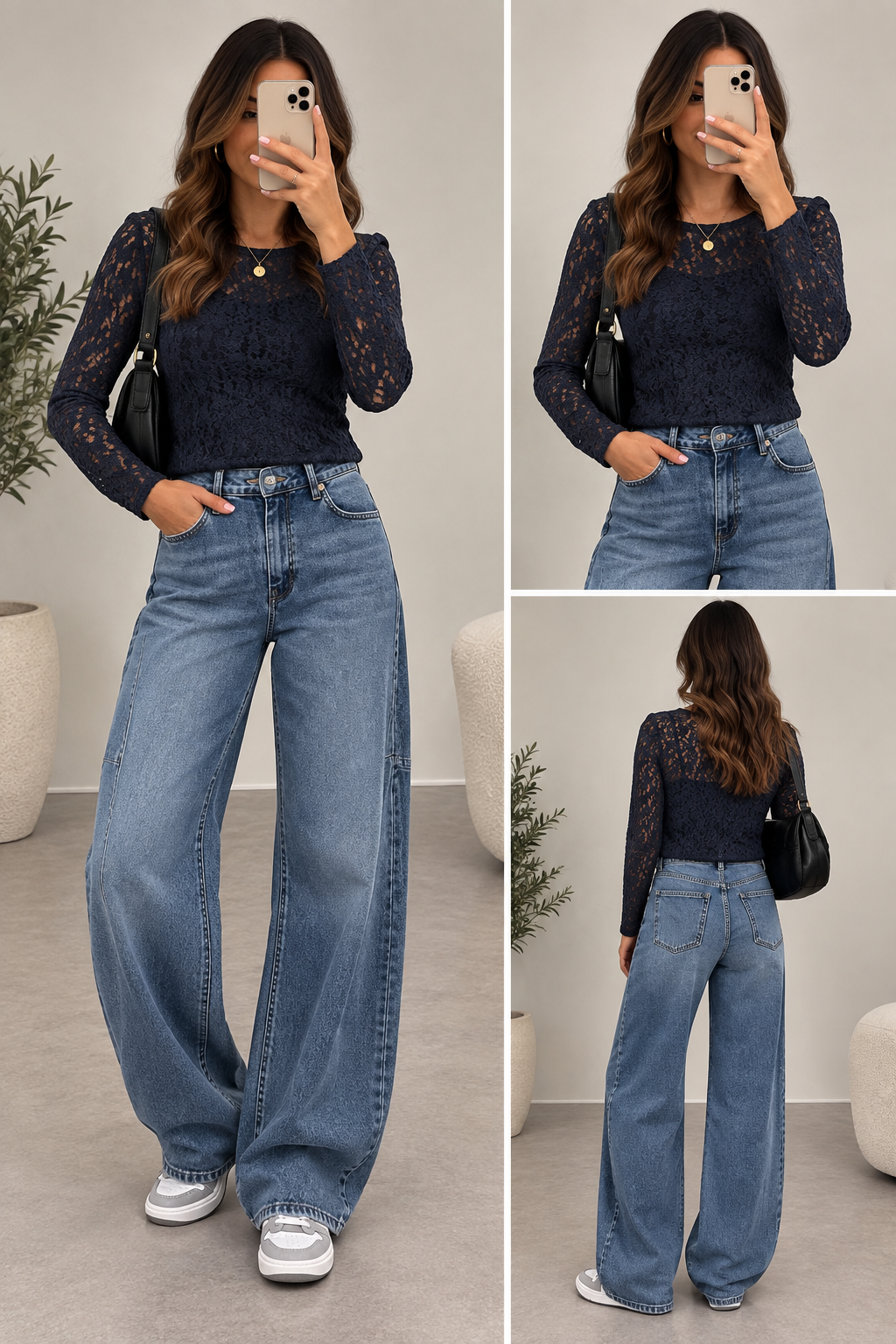Transparant Top Sophie | Navy