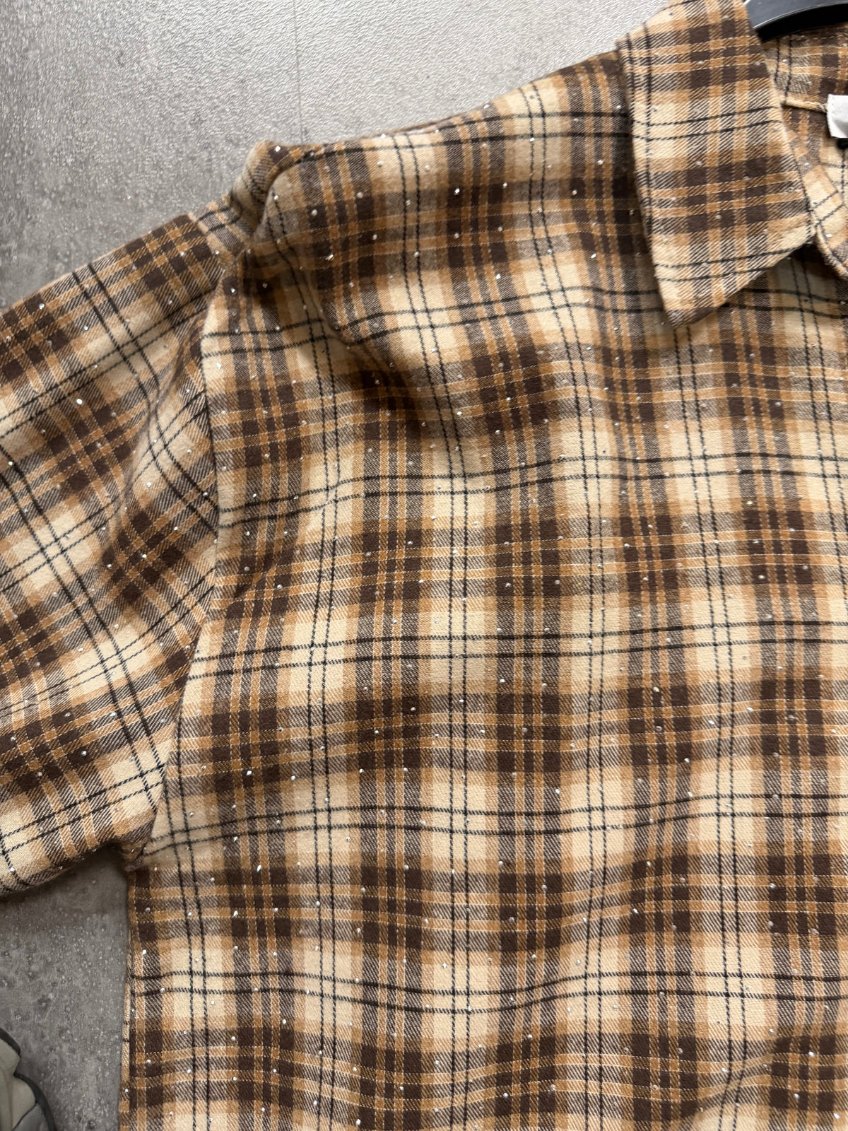 Blouse Ruit glitter Damy I Beige/Taupe
