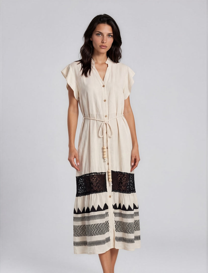 Jurk Kant Gimme richery | Beige