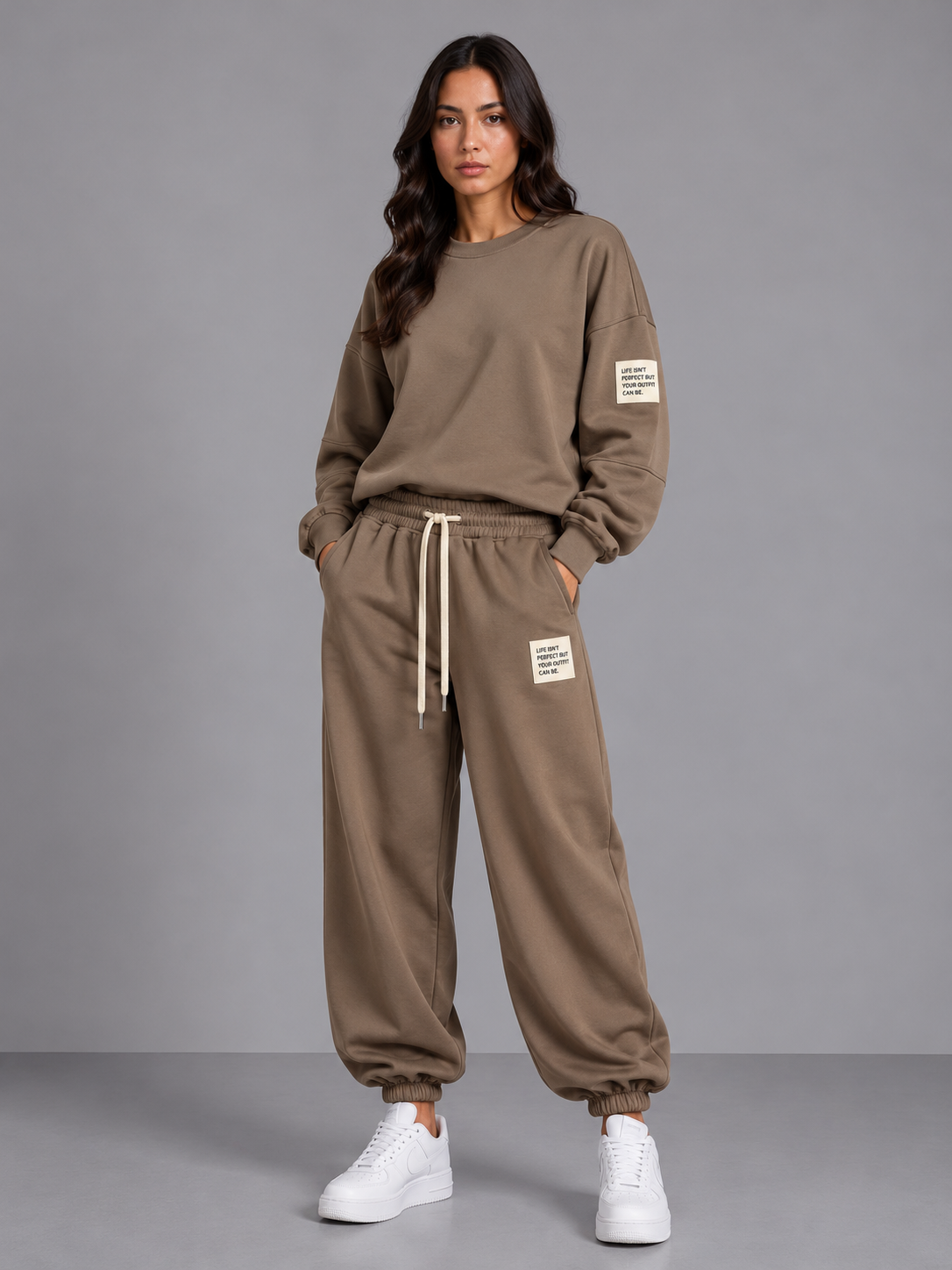Comfy set badge I Taupe