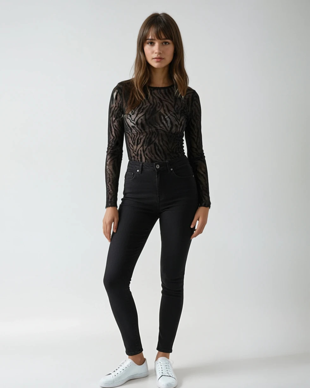 Trui Print | Zwart