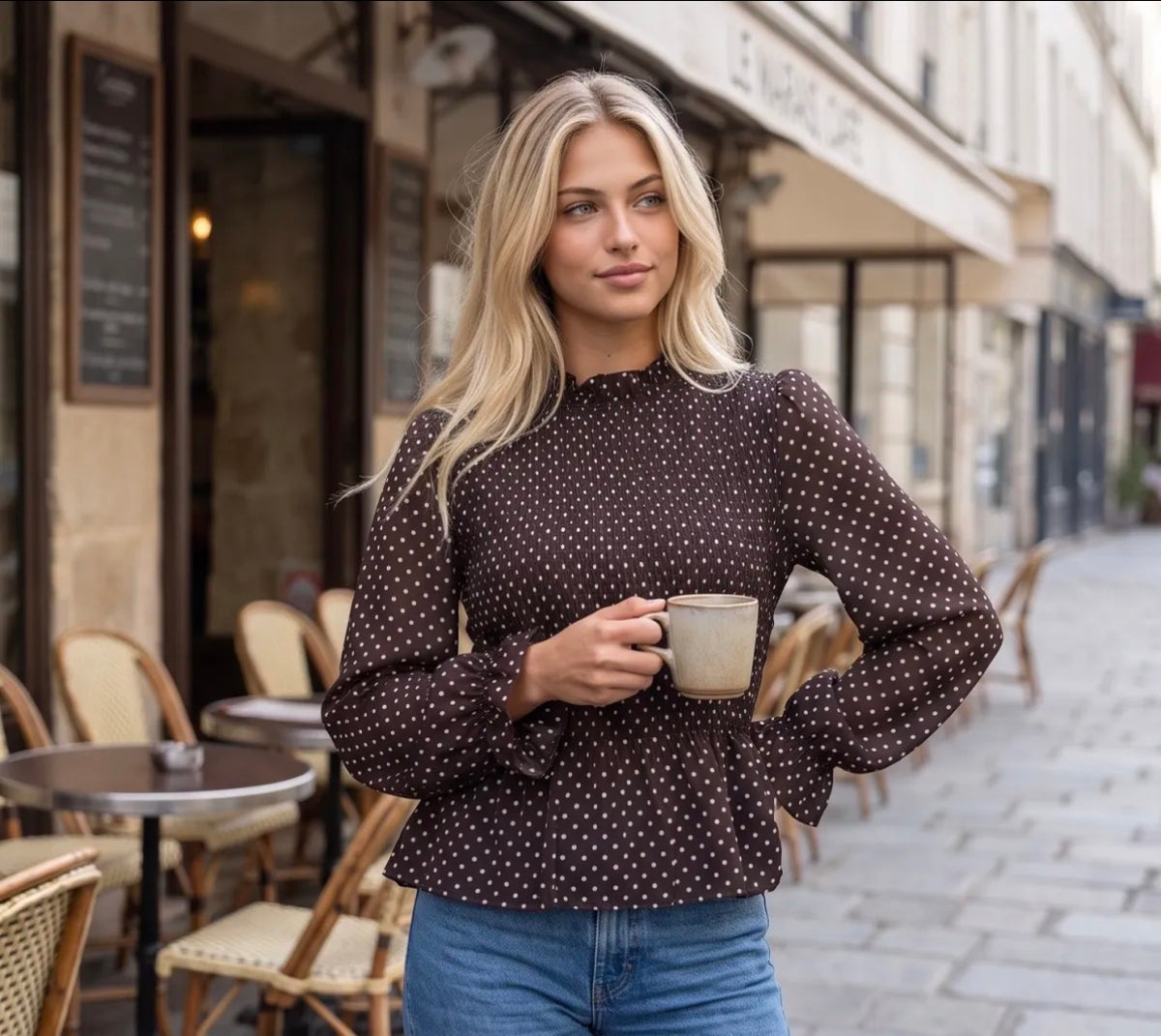 Blouse tunique top I Dots