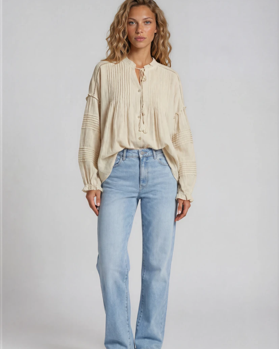 Flodder Blouse I Beige
