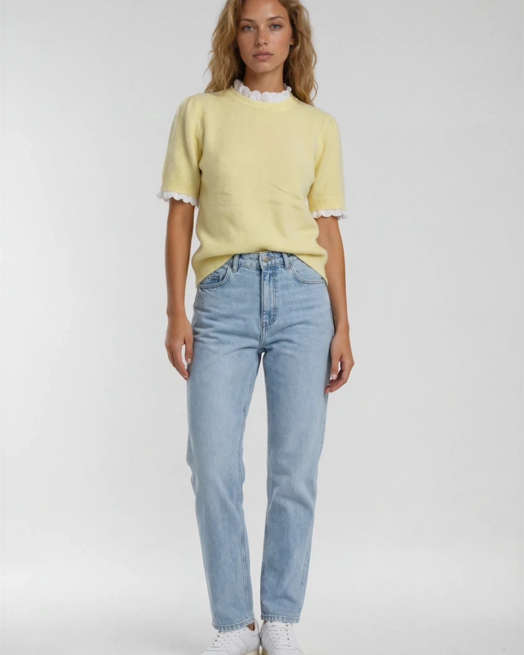 Trui By Clara Kartel kraag | Geel