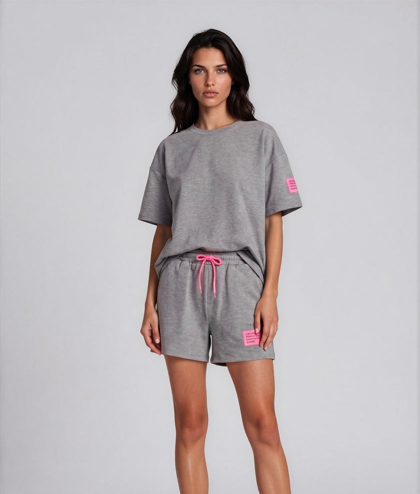 Comfy set badge summer I Grijs
