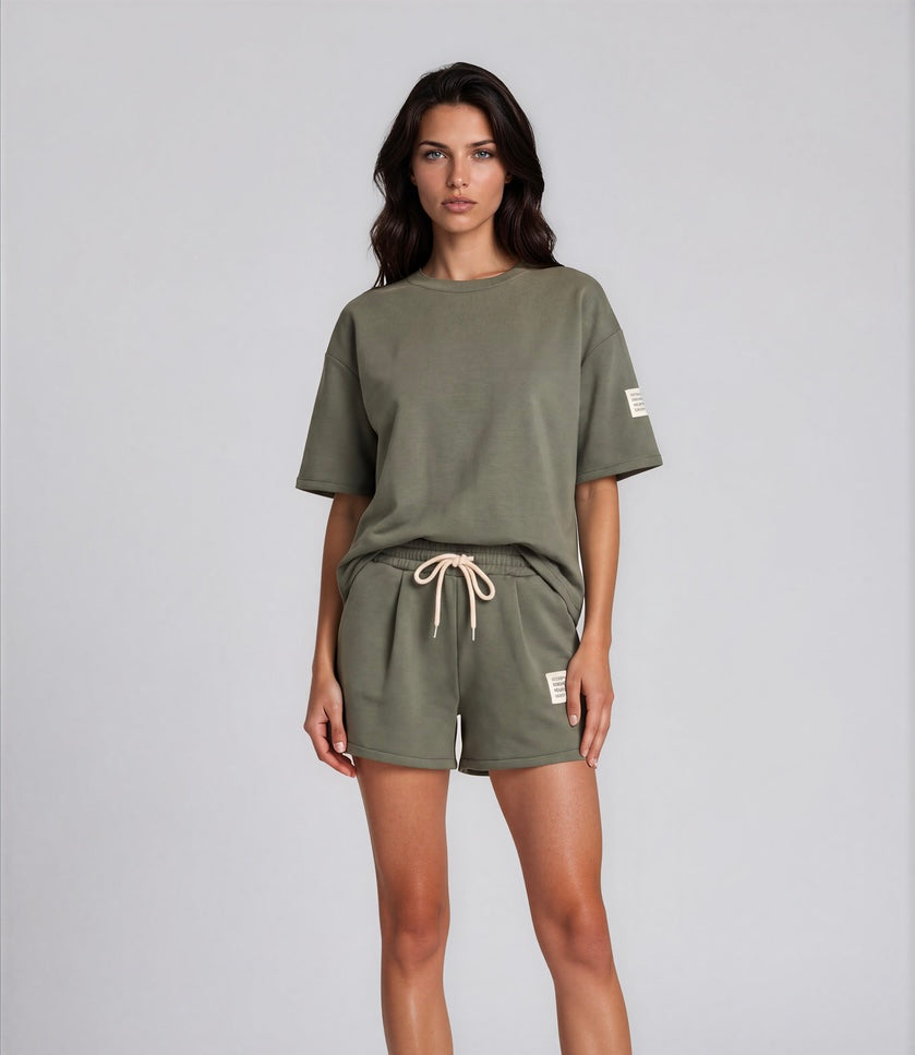 Comfy set badge summer I Groen