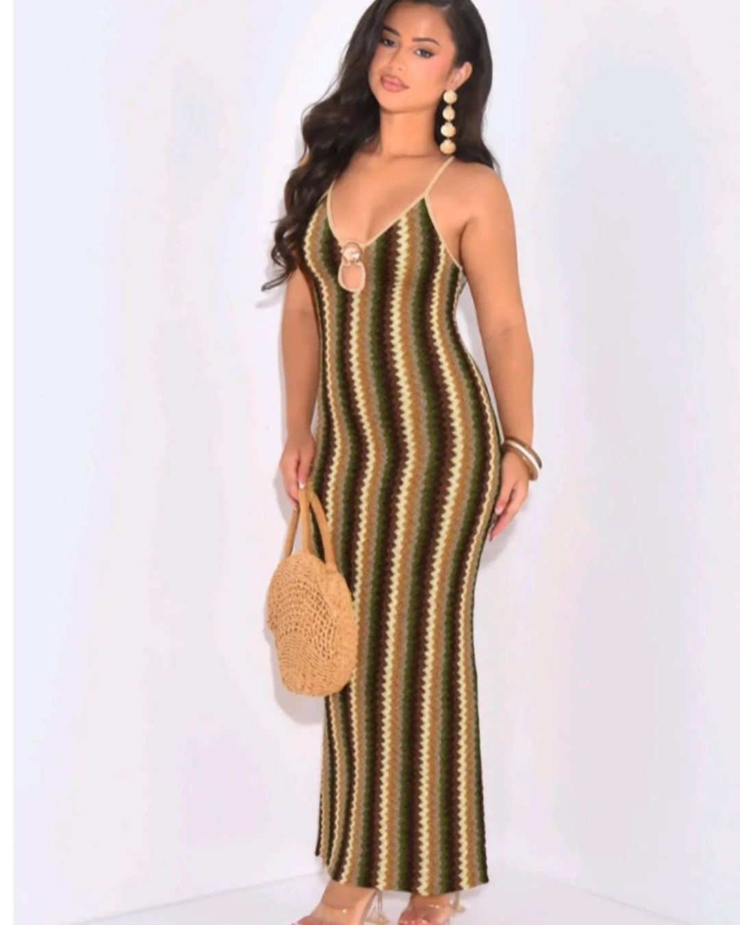 Jurk Rainbow | Bruin