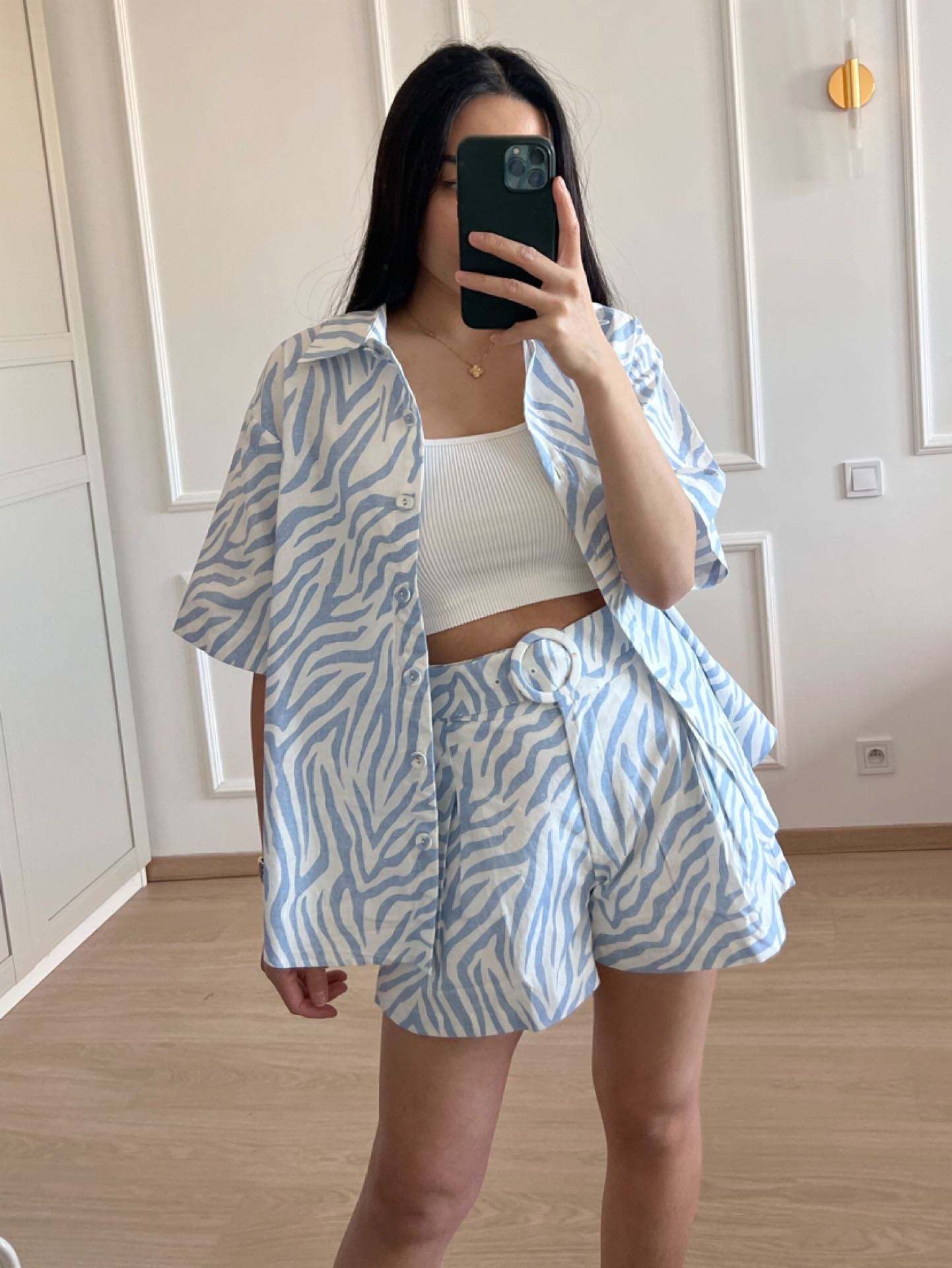 Short riem I Blauw