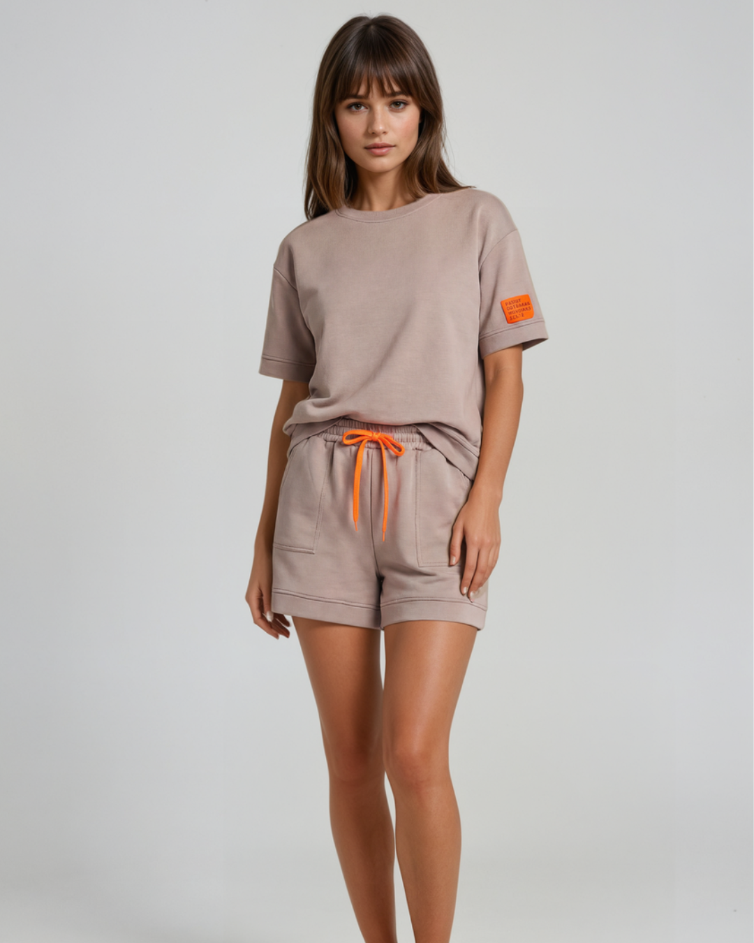 Comfy set badge summer I Taupe