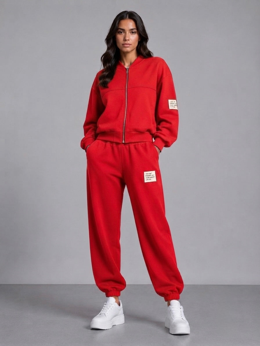 Comfy set badge Vest I Rood