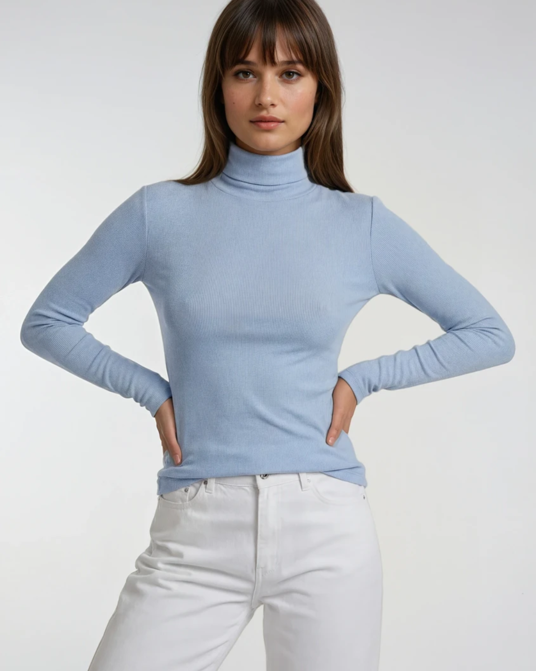 Trui Turtle nek | Licht Blauw