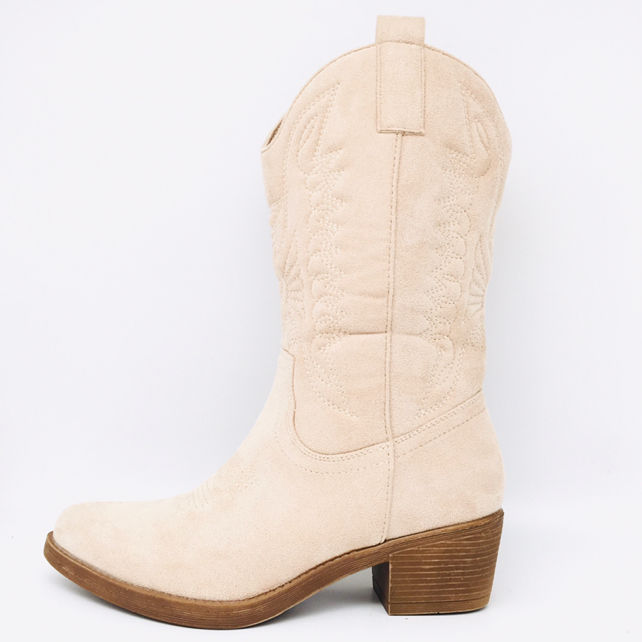 Cowboylaarzen Suedine I Beige