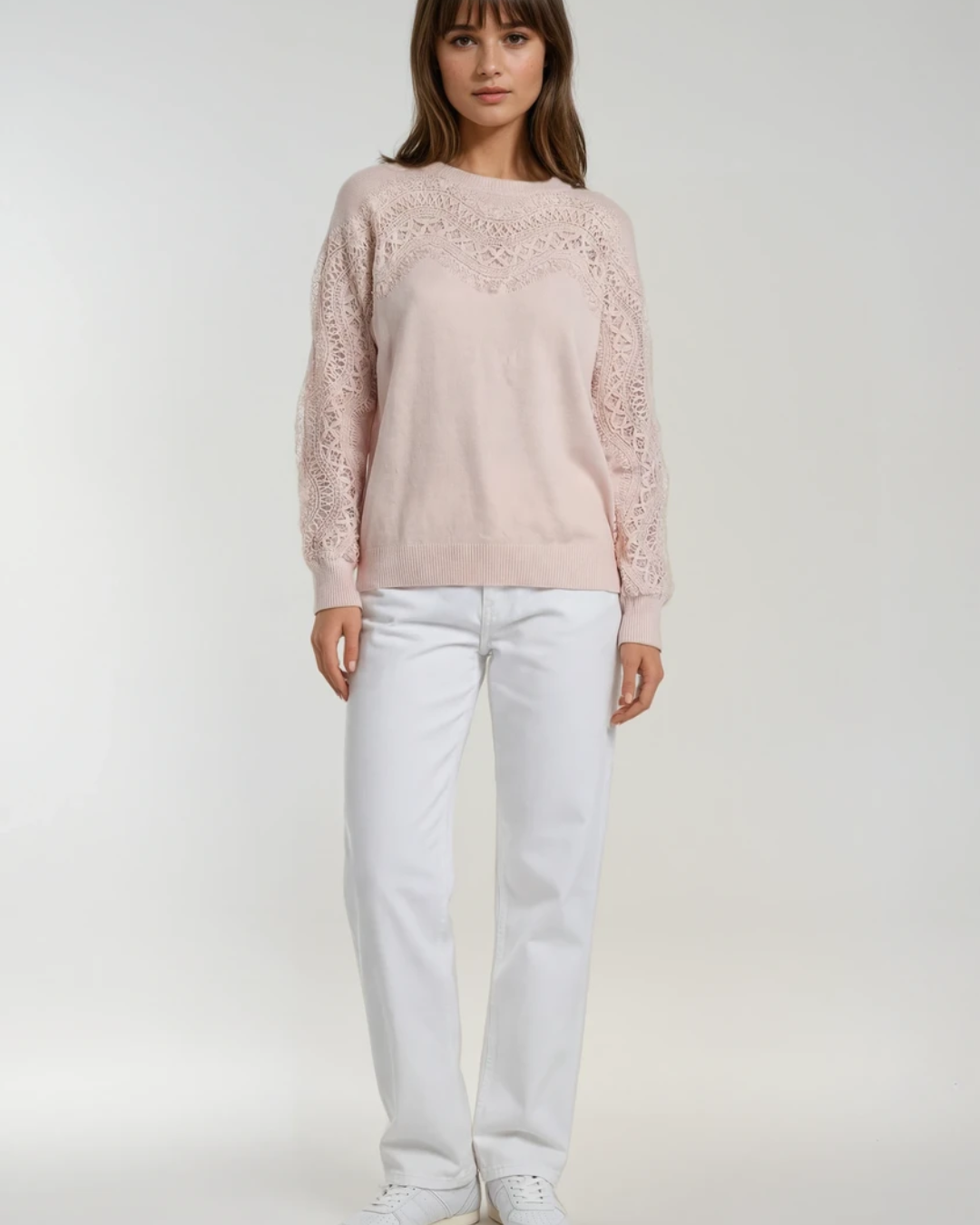 Trui Kante hals I Rose