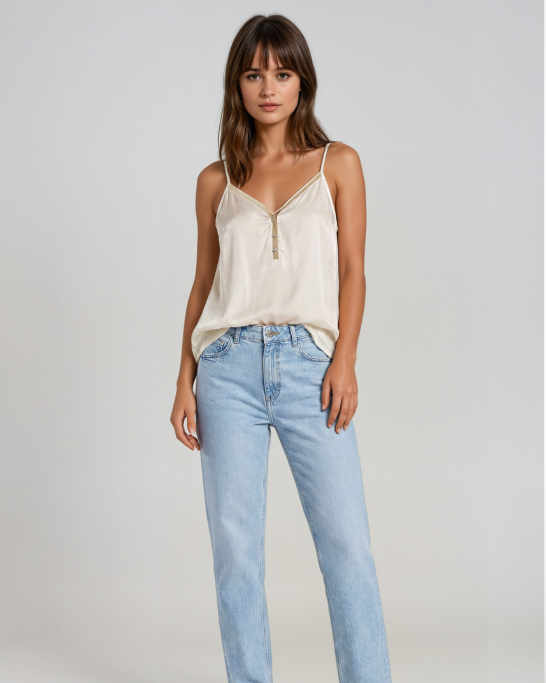 Top mouwloos Chique I Beige