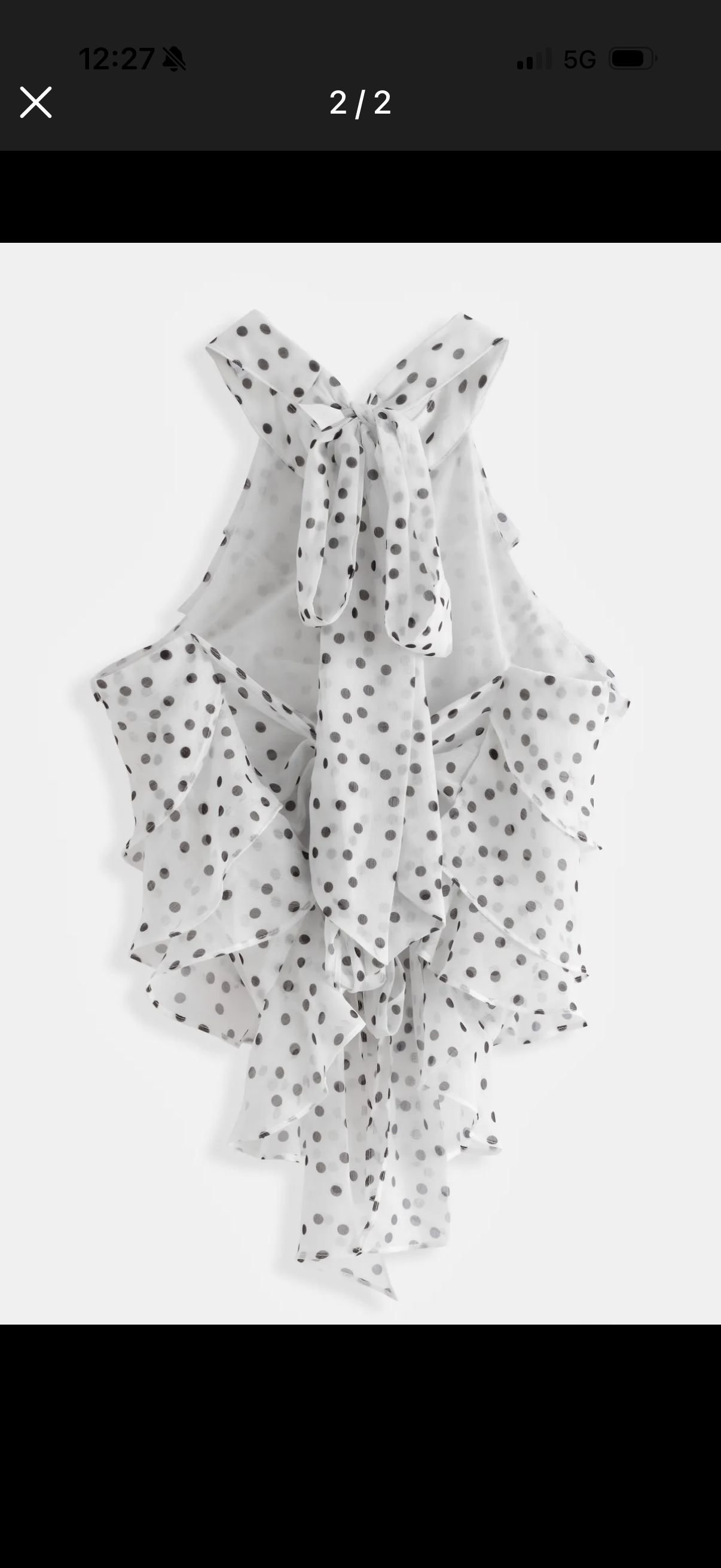 Ruffle Halter Top | Dots