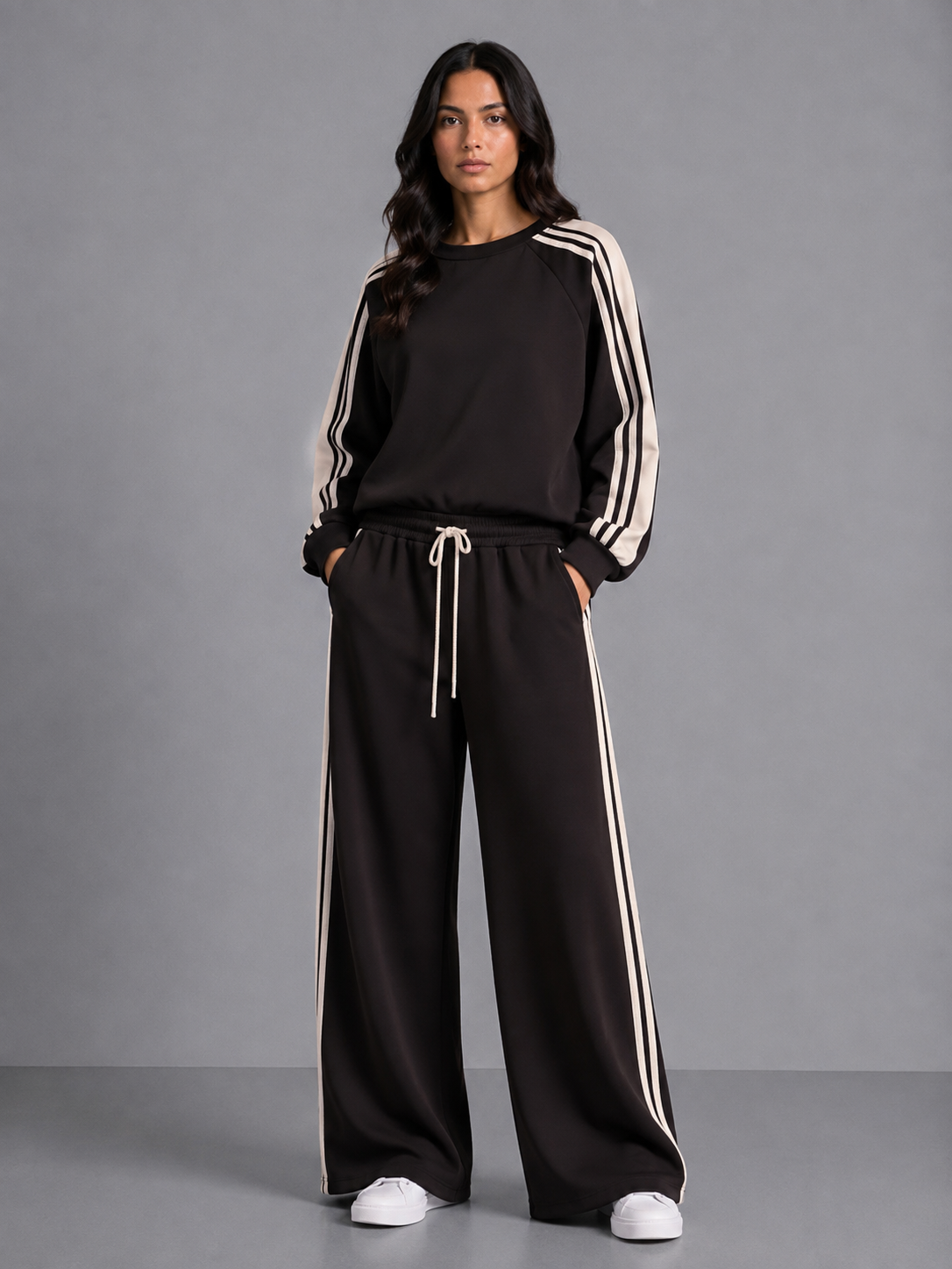 Comfy set streep I Bruin
