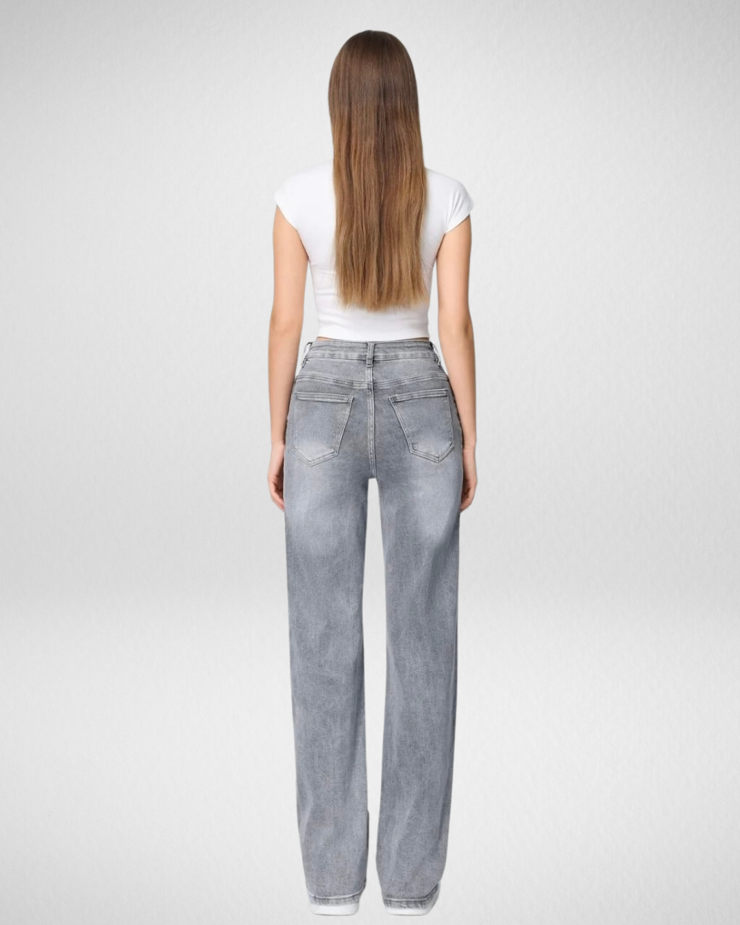 Hello miss - Wide leg Jeans I Grijs