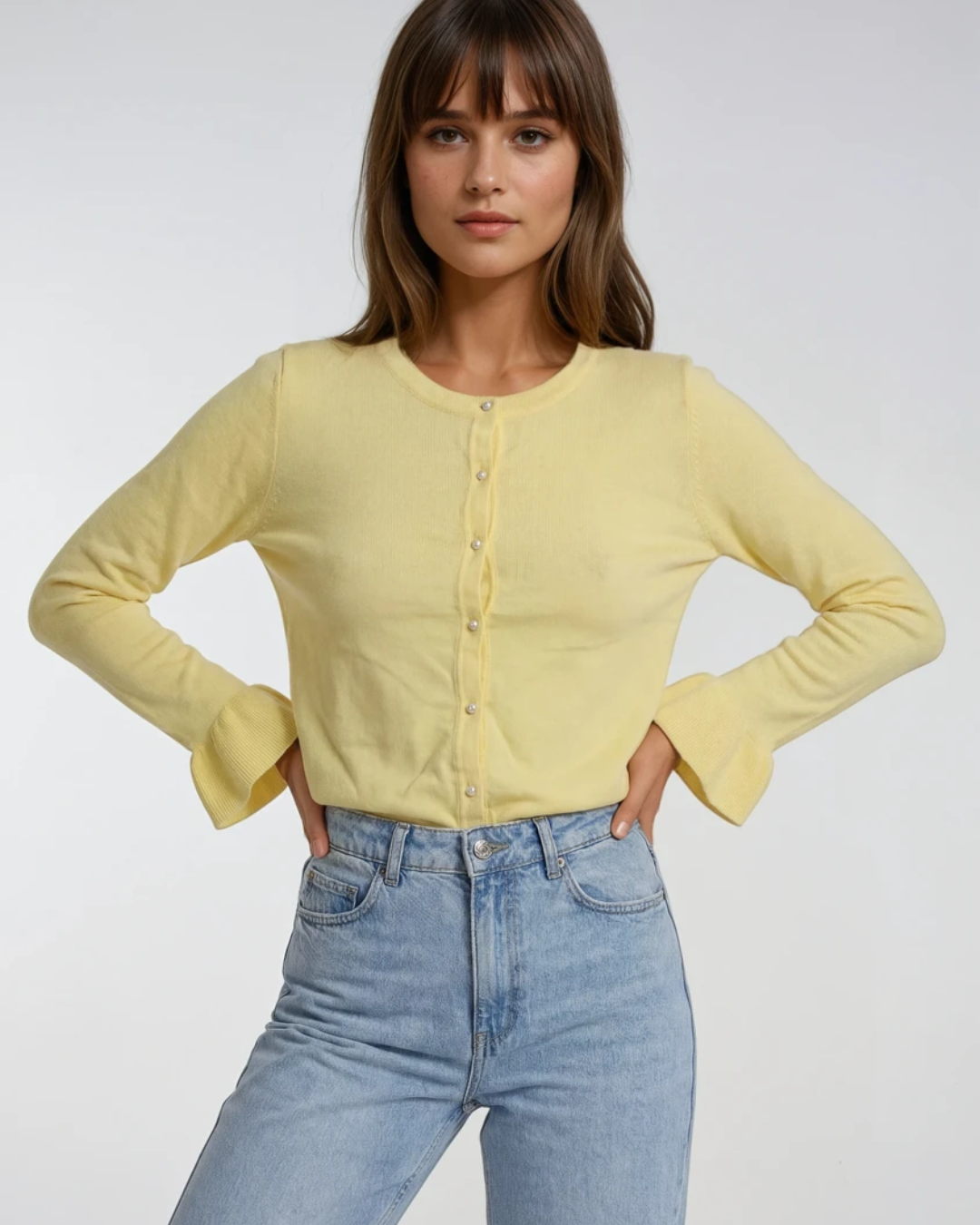 By clara vestje vlindermouw I Geel