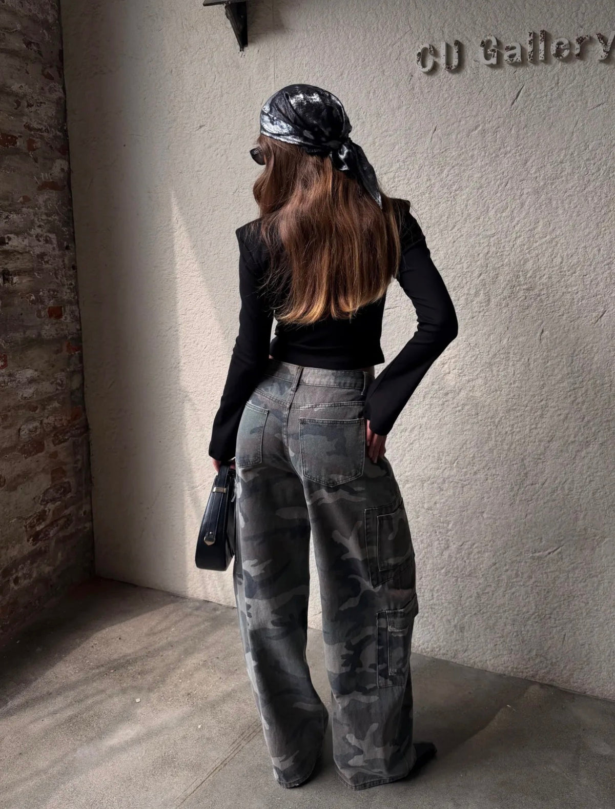 Wide-Leg Jeans Cargo | Camouflage