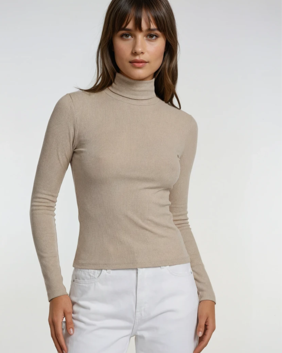 Trui Turtle nek | Beige