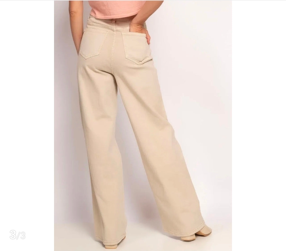 Wide-Leg Paris | Beige