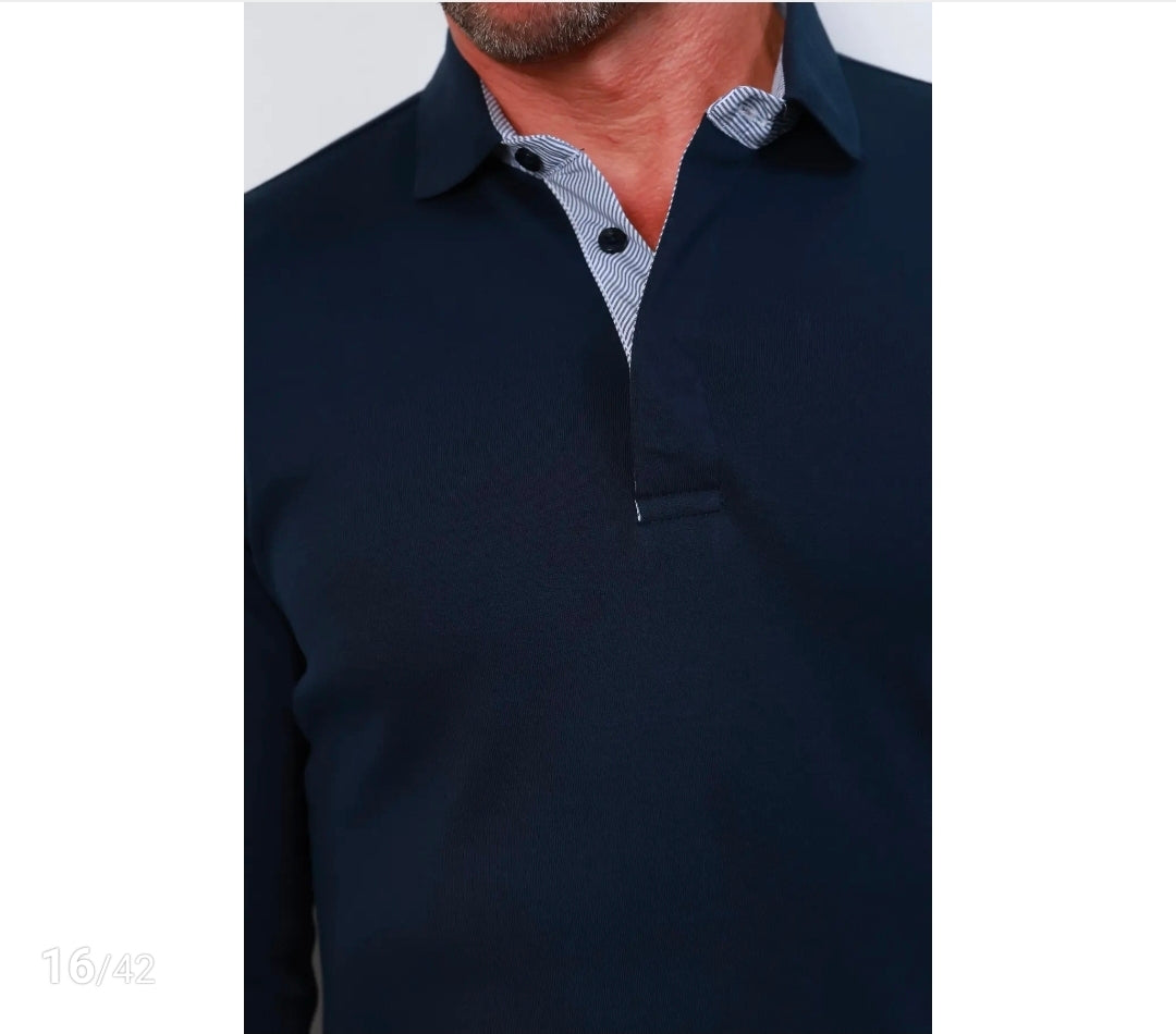 Polo Lange mouw| Navy