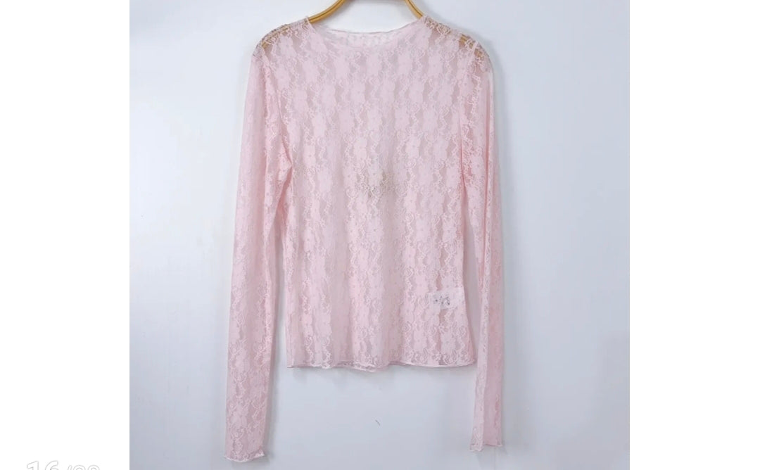 Transparant Top Luc-ce | Rose