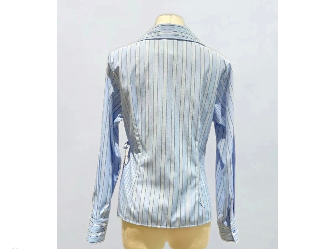 Blouse wikkel | Blauw