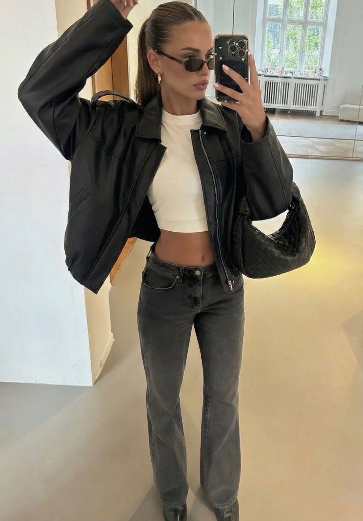 Biker jack Cristine | Zwart