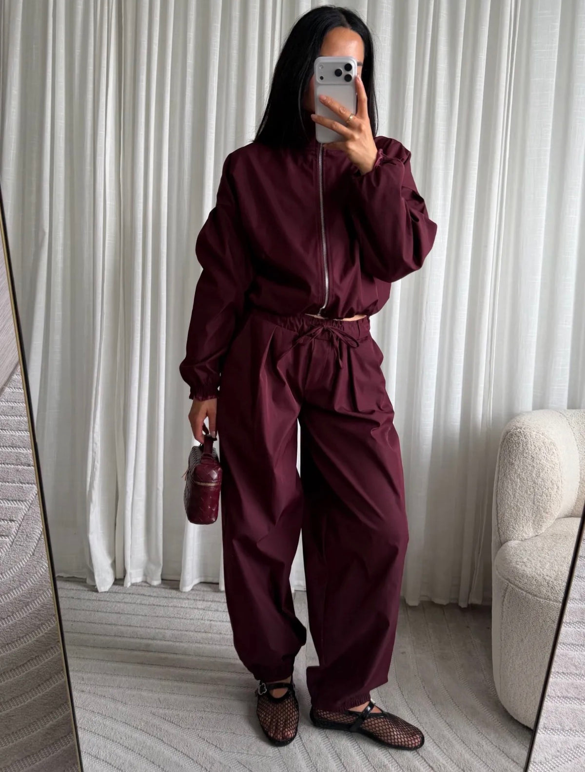 Livia bomber set I Bordeaux