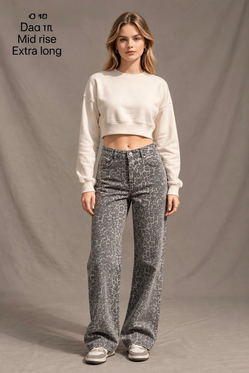 Wide-Leg Dad fit TALL | Leopard print