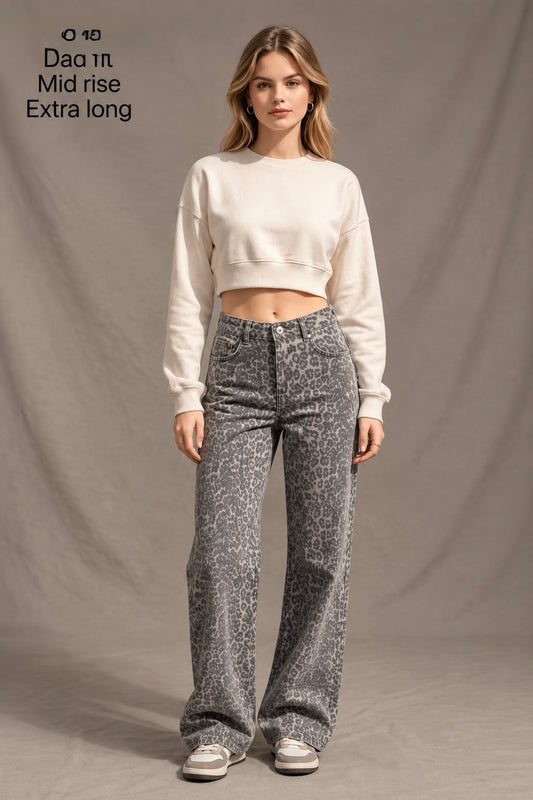 Wide-Leg Dad fit TALL | Leopard print