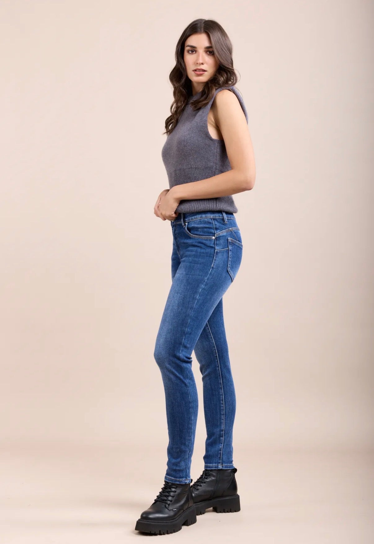 Toxik Jogg Jeans Push-up  | Fall wash Blauw