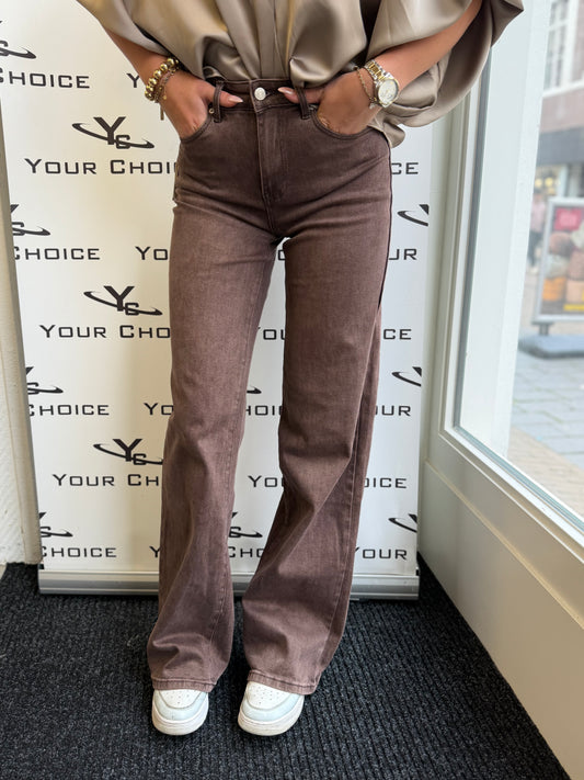Isabella Wide-Straight-Leg | Bordeaux/Bruin TALL
