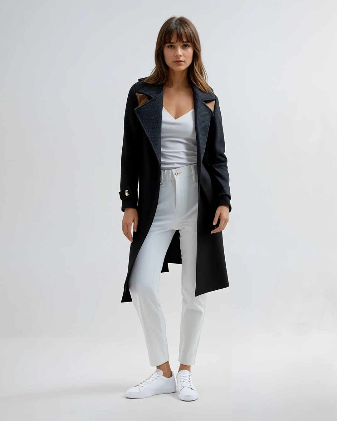 Trenchcoat Lang | Zwart