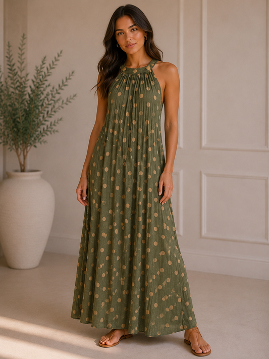 Jurk Gimme Ricceri dots I Groen