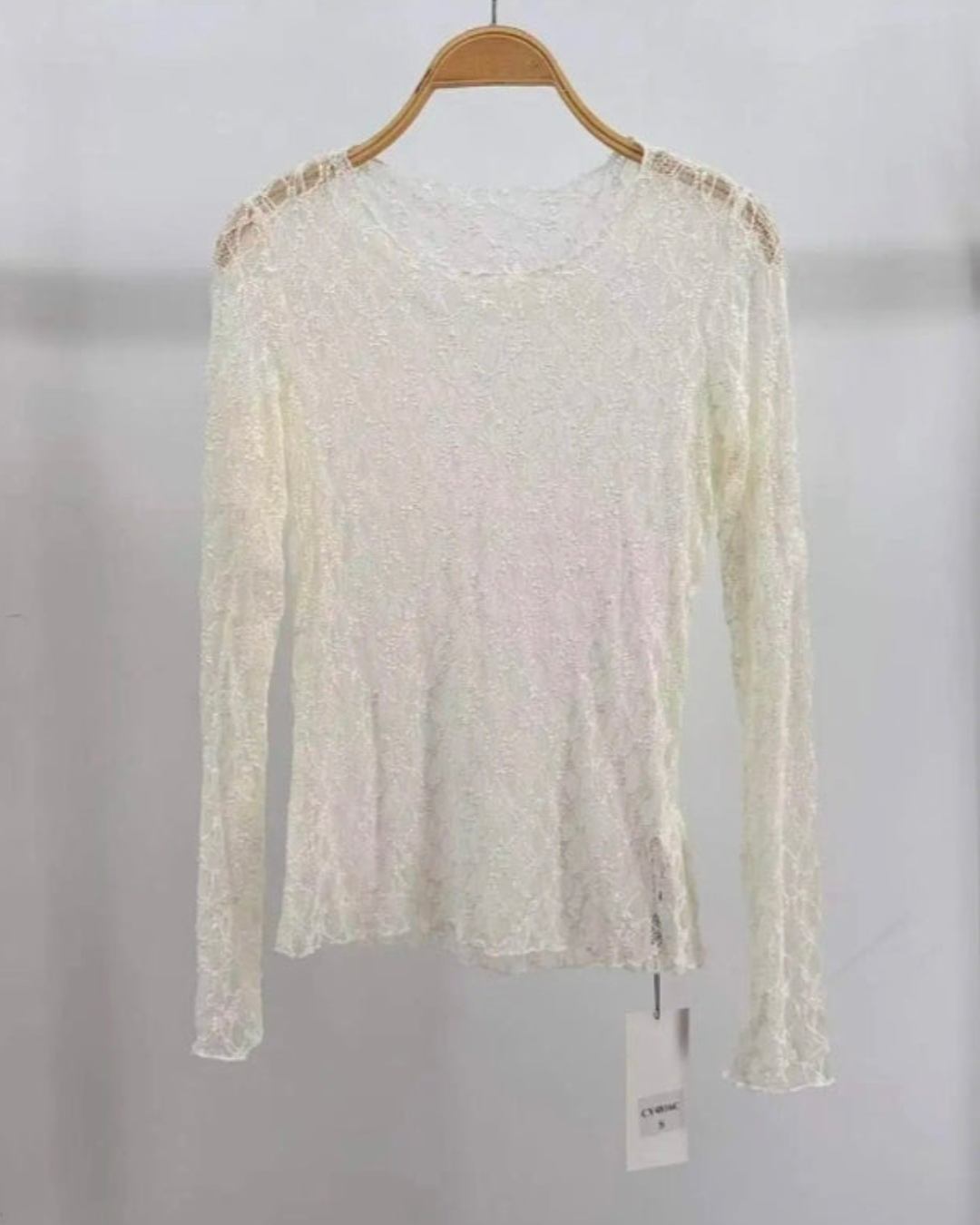 Transparant Top Flamant | Beige