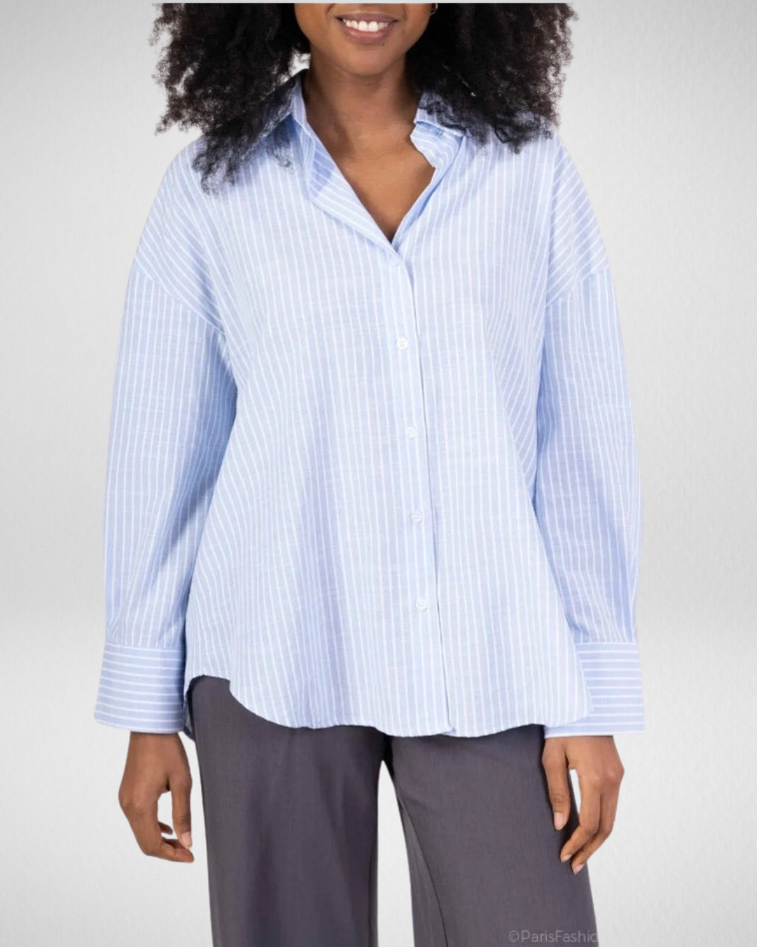 Blouse Streep | Blauw