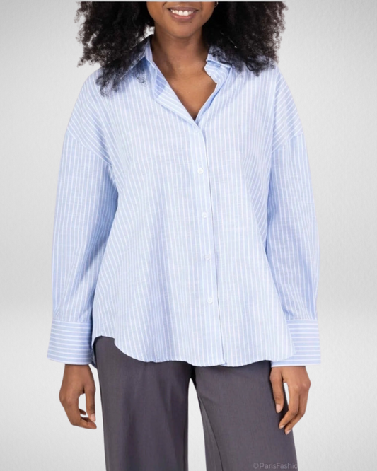 Blouse Streep | Blauw