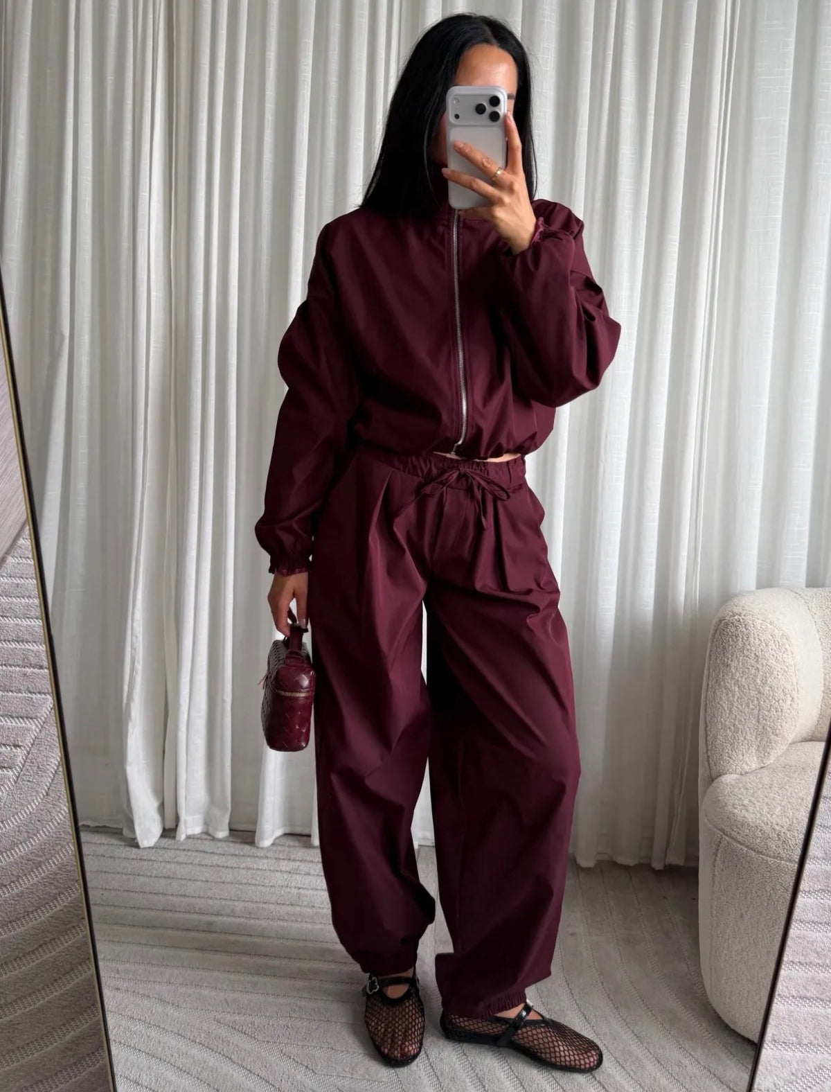 Livia bomber set I Bordeaux