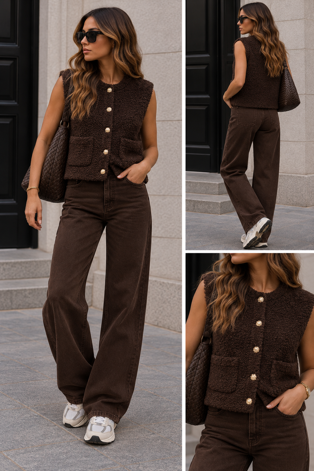 gilet teddy | Bruin