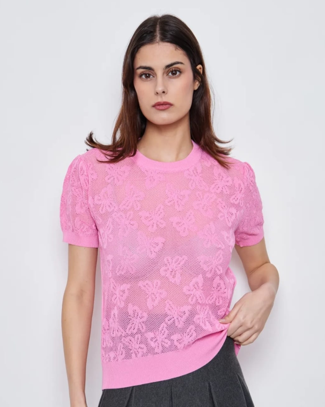 Transparant trui I Roze